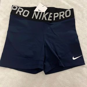 Nike Women “Dri Fit” Blue Shorts